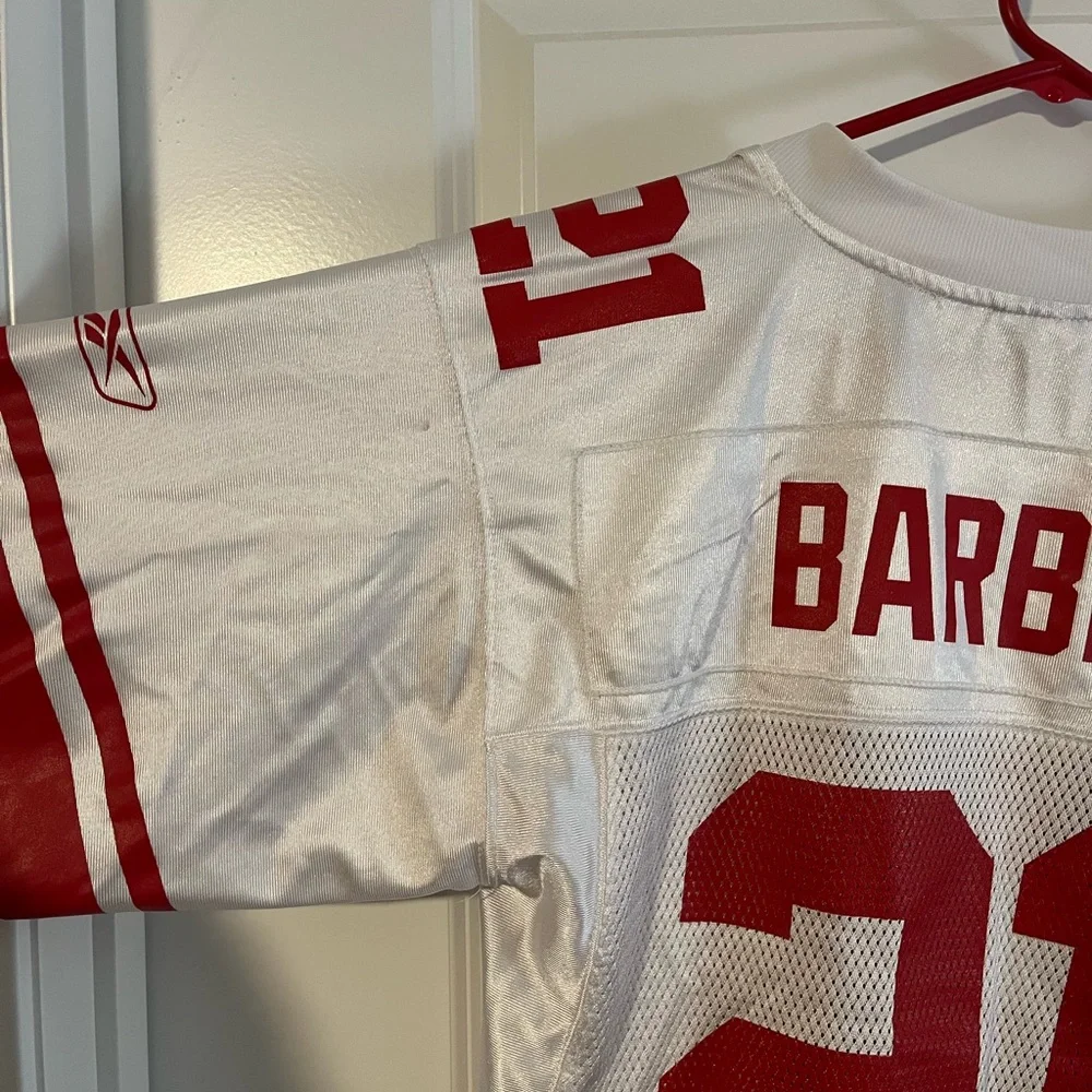 Reebok NFL White New York Giants Jersey- Tiki Barber #21 - Picture 3 of 7